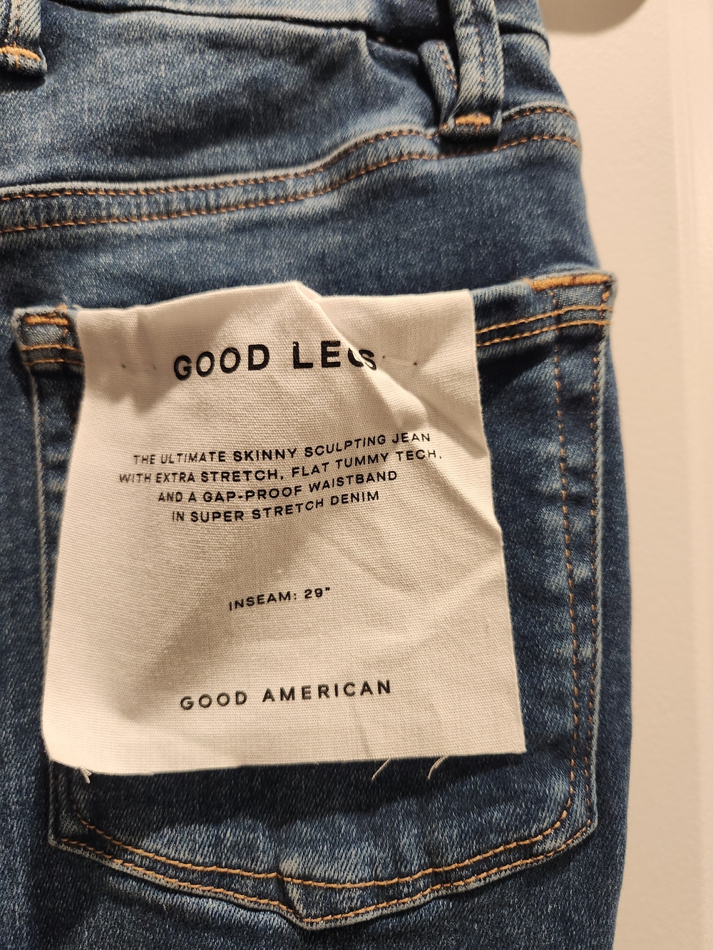 Good American Good Legs Skinny Sculpting Jeans - Light Blue